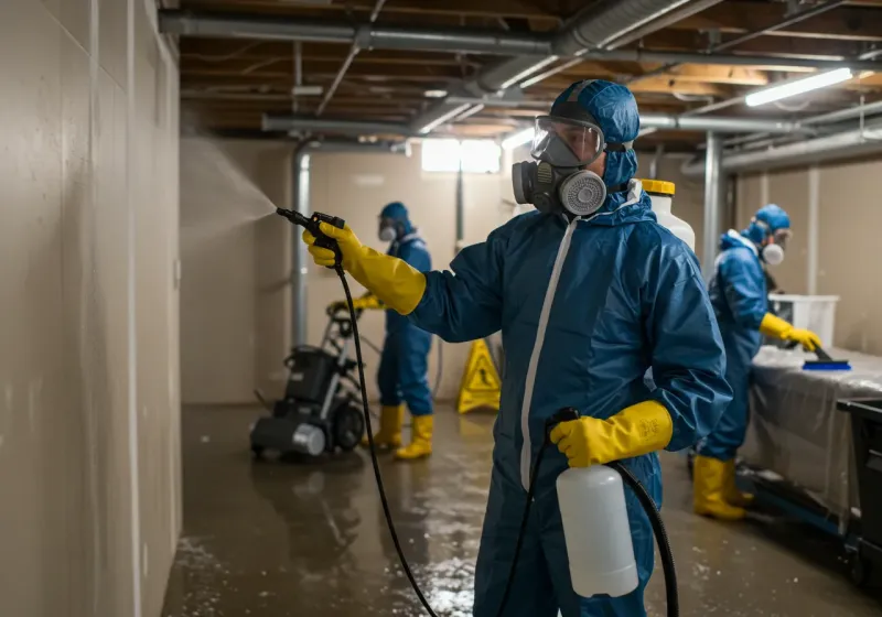 Basement Sanitization and Antimicrobial Treatment process in Cottonwood, CA